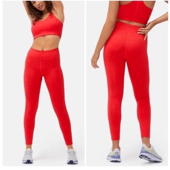 Outdoor Voices TechSweat 7/8 athletic leggings Size XS Red - Picture 1 of 10